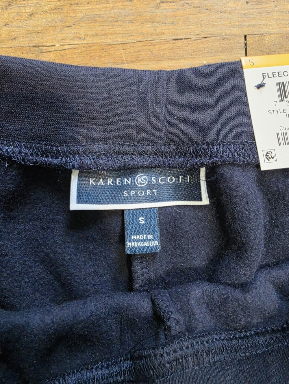 Karen Scott Sport Navy Fleece Joggers - Picture 3 of 3